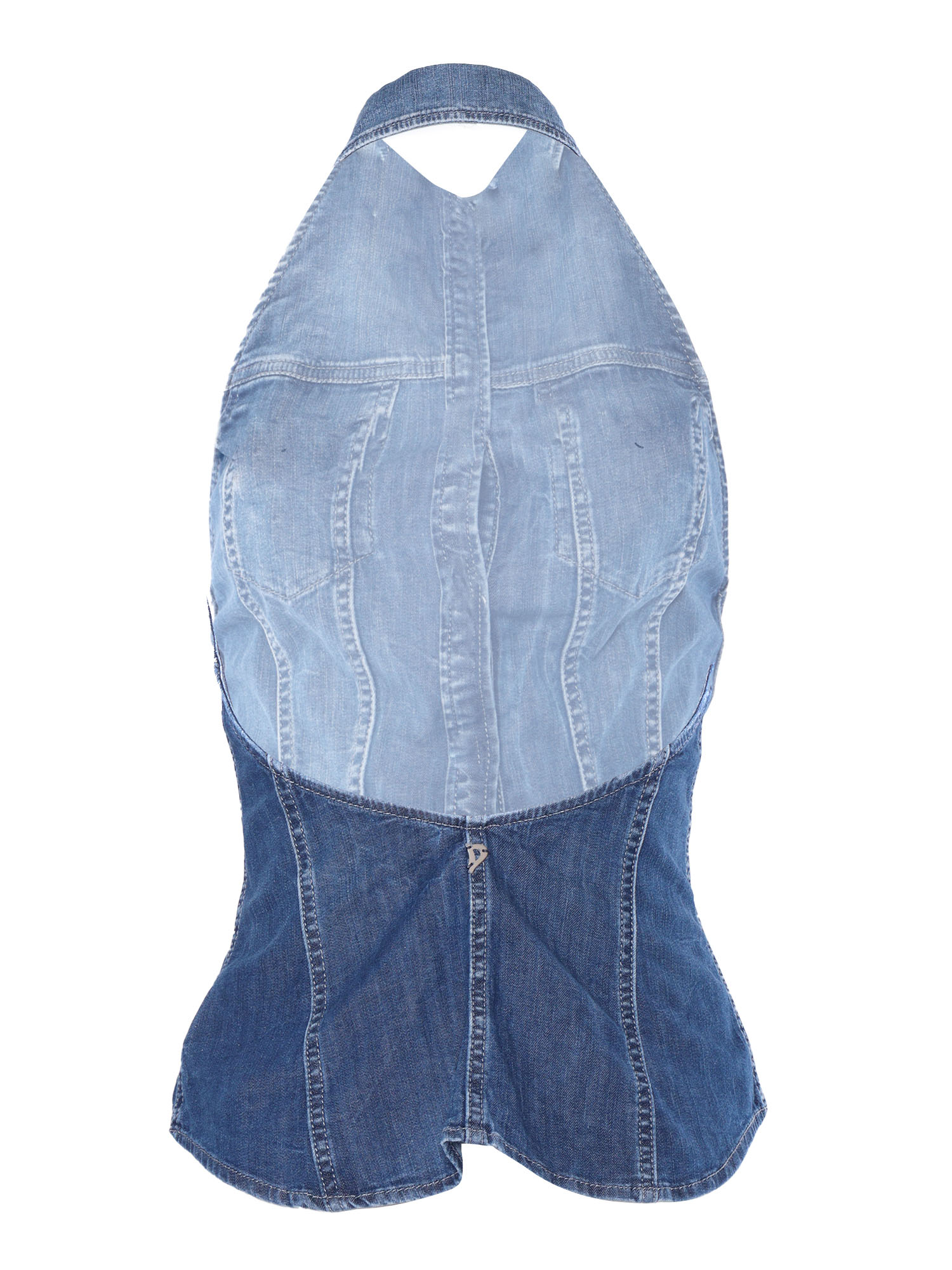 Dondup Denim top Blue Cotton Elastane Shirt – Women
