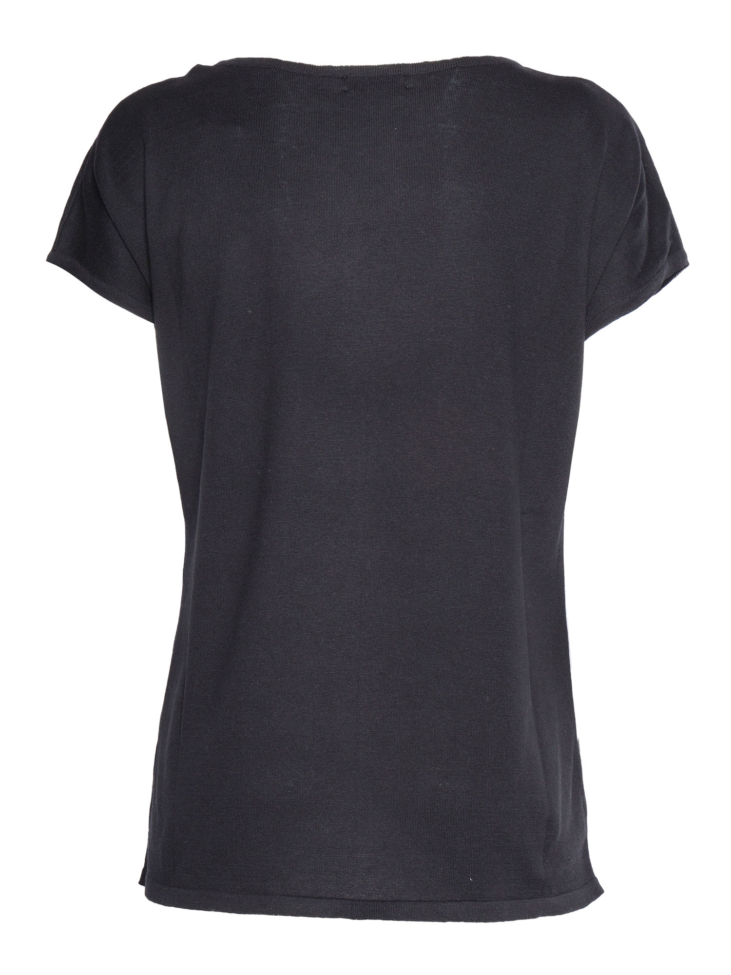 Ballantyne Black t-shirt Silk Cotton Short Sleeves – Women