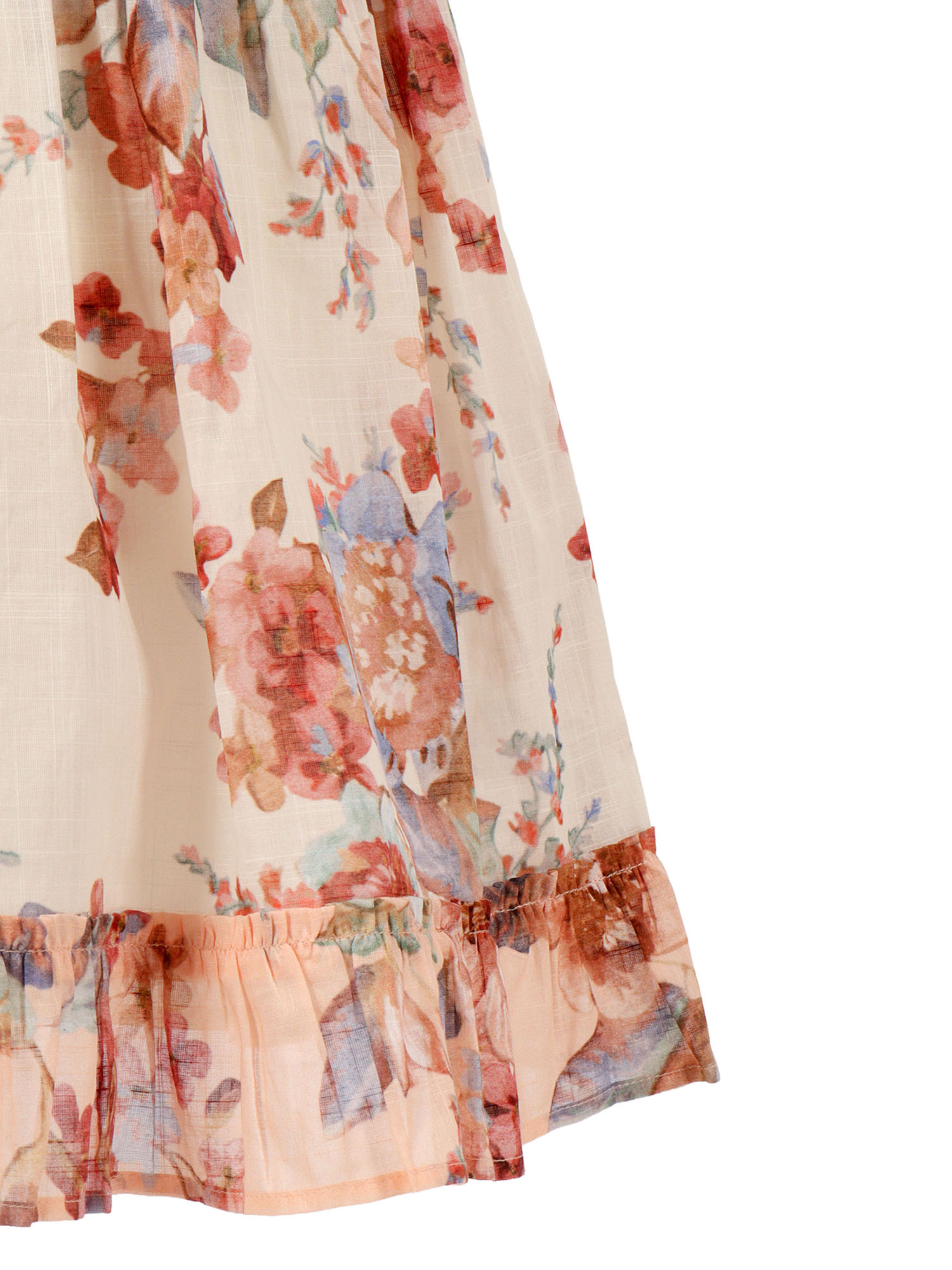 Zimmermann Zimmermann Awaken Kids Shirred Skirt Beige Cotton Lining　Zimmermann Awaken キッズ シャーリング スカート ベージュ コットン裏地