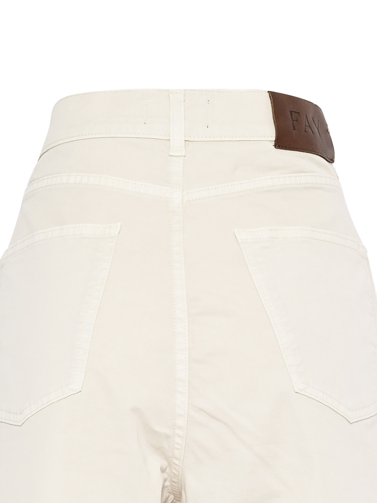 Fay 5 POCKETS FLARED PANTS White Cotton Elastane – Women